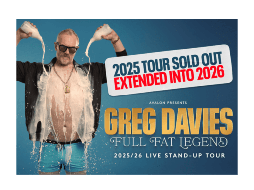 SIX HAMMERSMITH EVENTIM APOLLO SHOWS AND SIX NEW ARENA SHOWS ADDED IN 2026 TO GREG DAVIES’ SELL-OUT FULL FAT LEGEND TOUR 